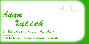 adam kulich business card